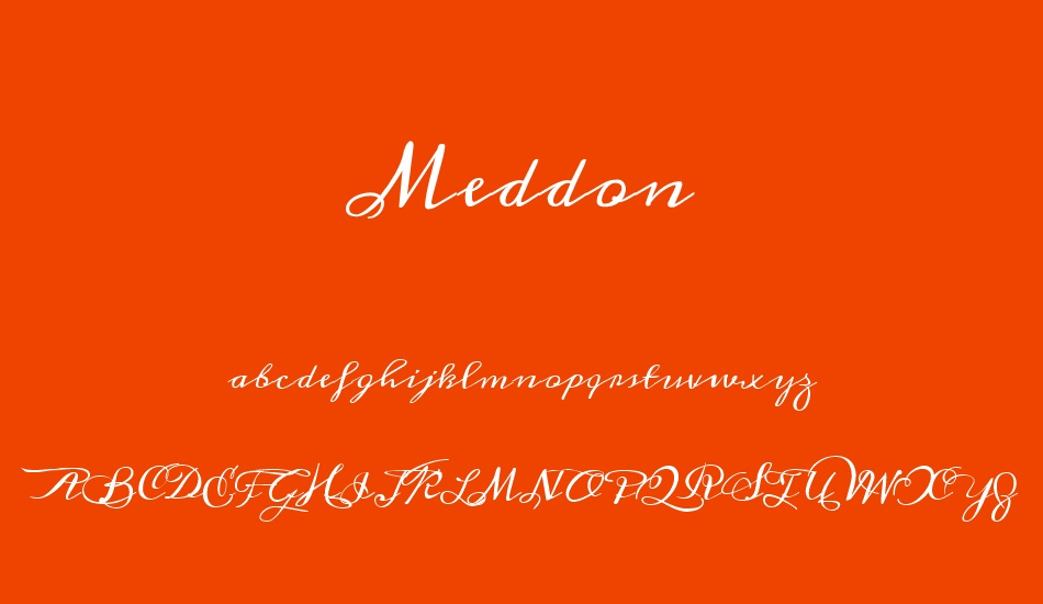 Meddon font