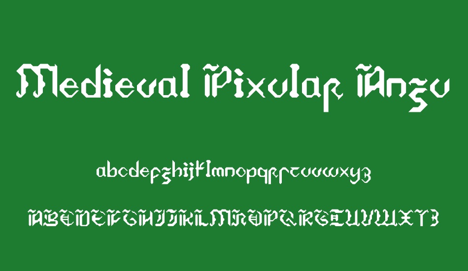 Medieval Pixular Angular font