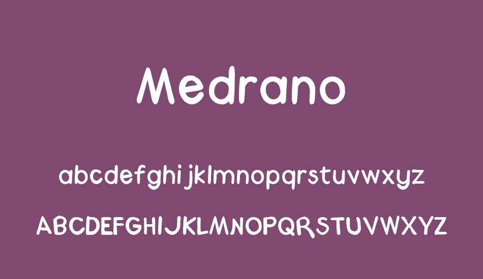 Medrano font