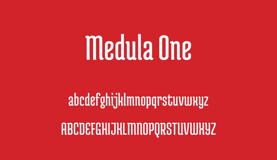 Medula One font