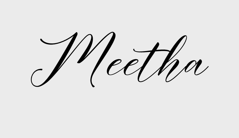 Meetha Script Demo font big