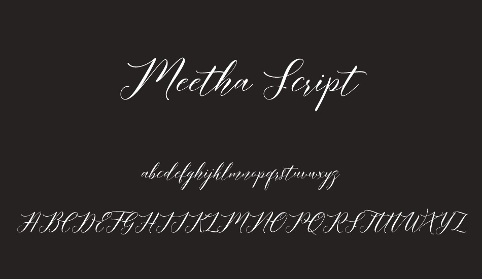 Meetha Script Demo font