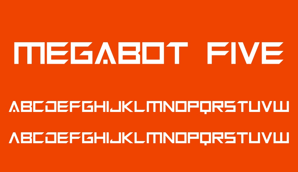 Megabot Five font