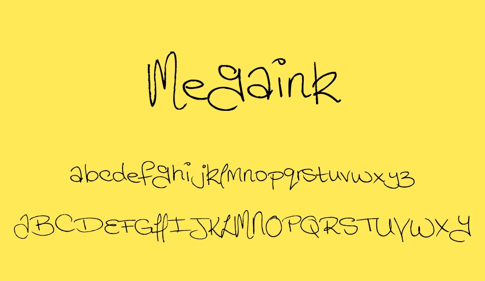 Megaink font