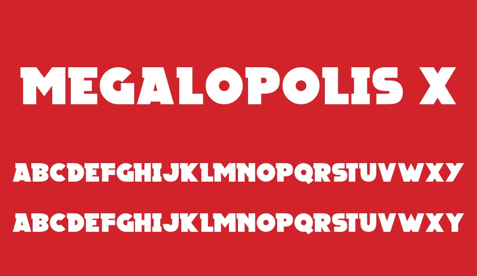 Megalopolis X font