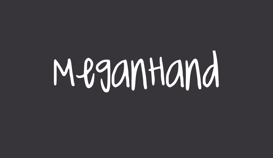 MeganHand font big