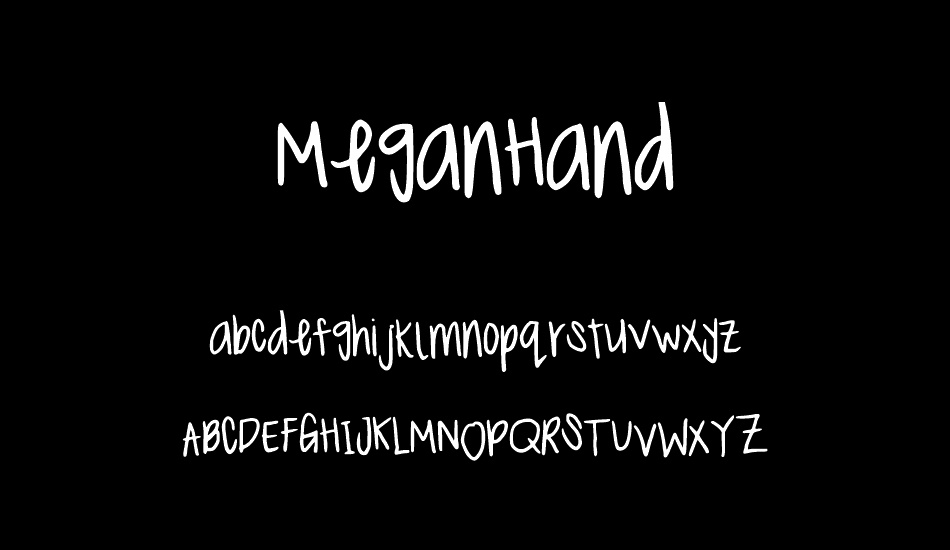 MeganHand font