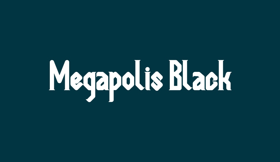 Megapolis Black font big