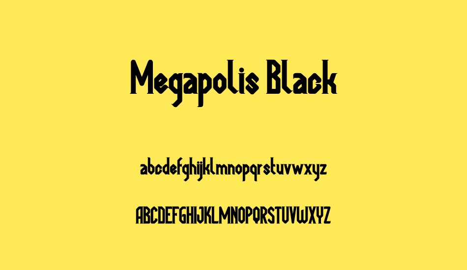 Megapolis Black font