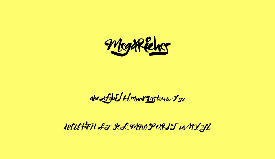 MegaRiches font