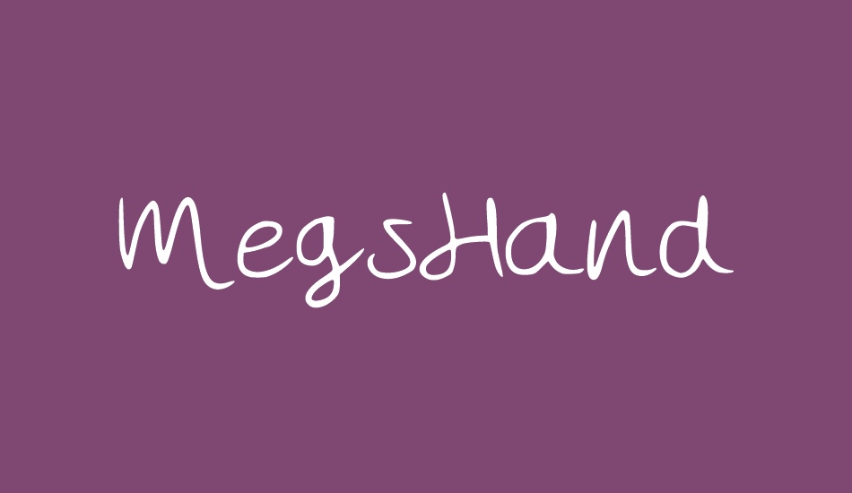 MegsHand font big