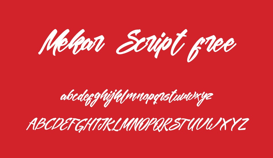 Mekar Script free font