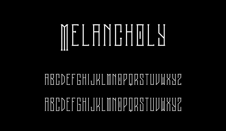 Melancholy font