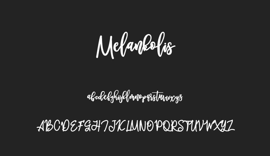 Melankolis font