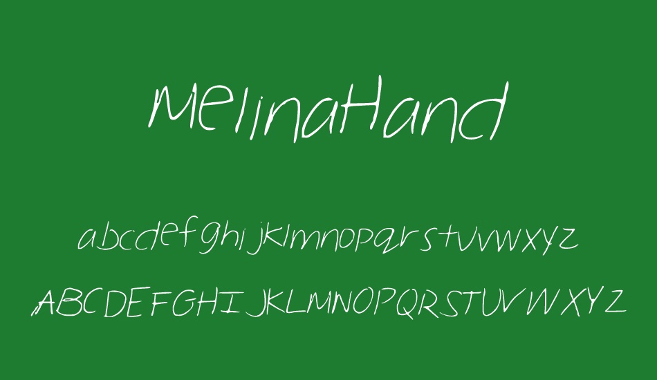 MelinaHand font