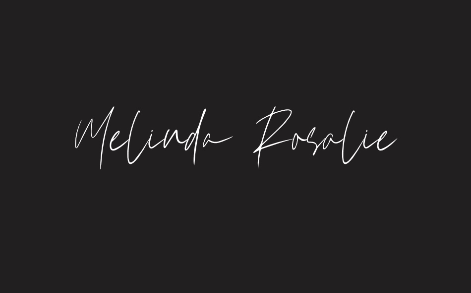 Melinda Rosalie font big