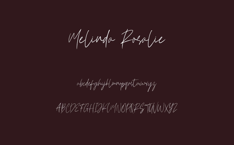 Melinda Rosalie font