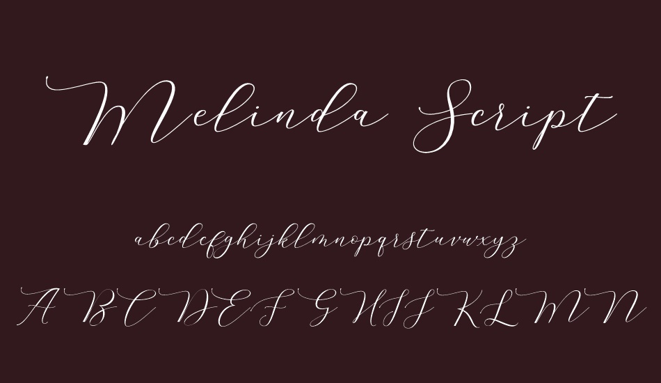 Melinda Script font