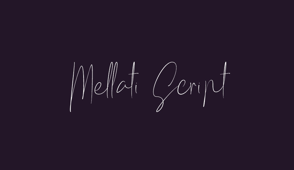 Mellati Script DEMO font big