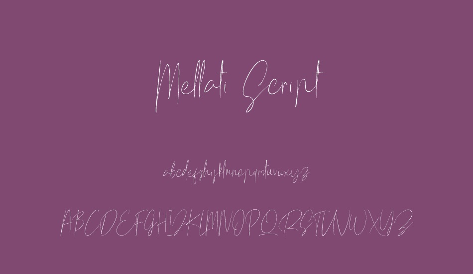 Mellati Script DEMO font