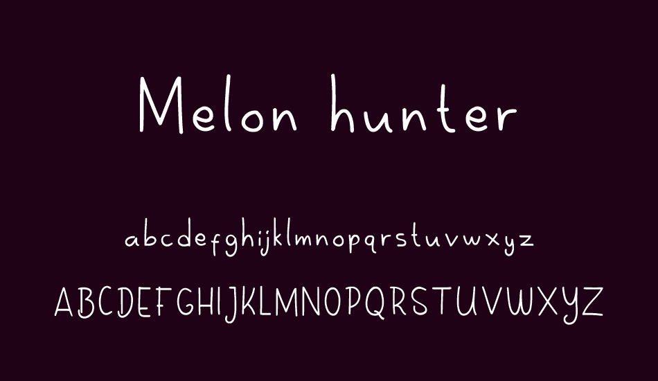 Melon hunter font