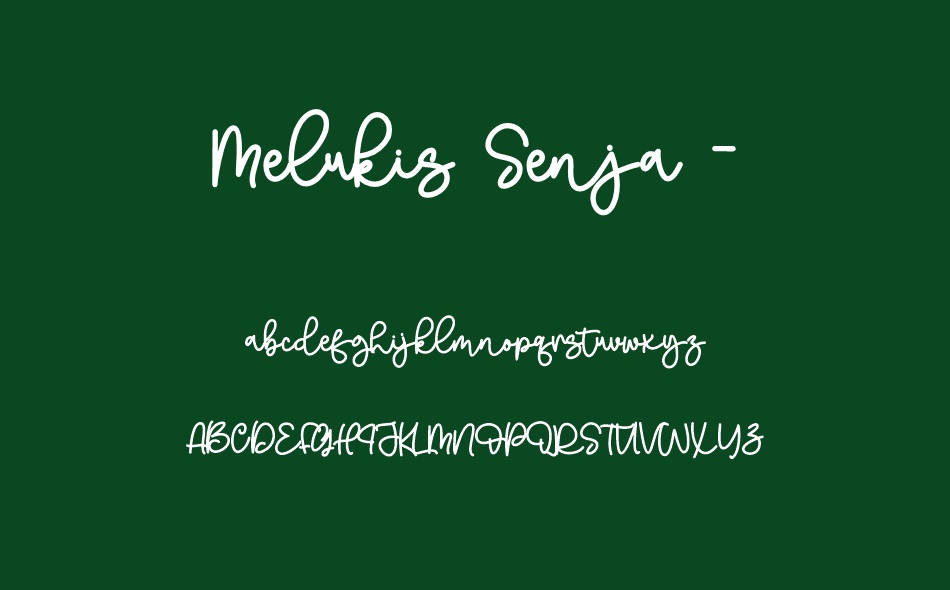 Melukis Senja font