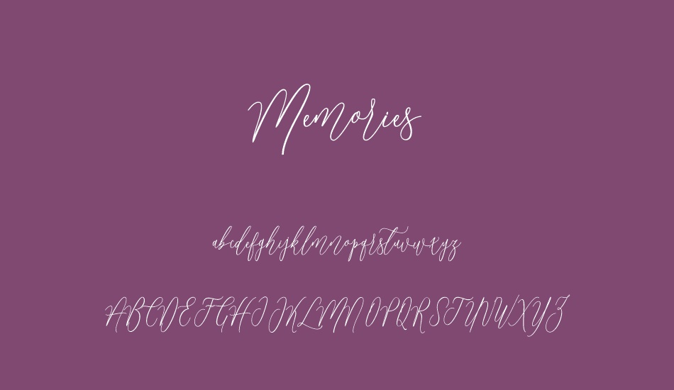 Memories font