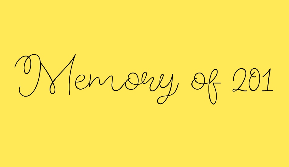 Memory of 2018 font big