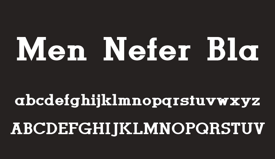 Men Nefer Black font