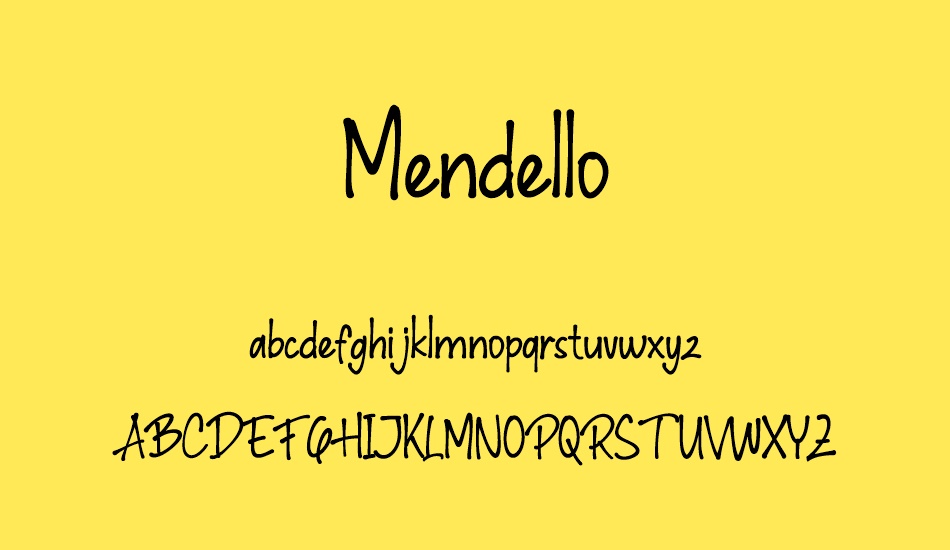 Mendello Demo font