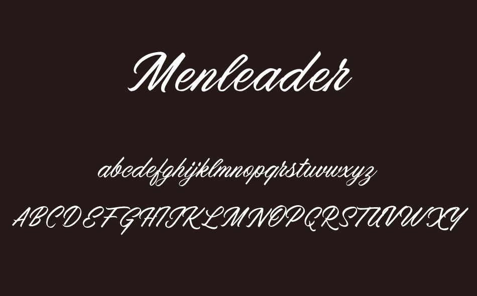 Menleader font