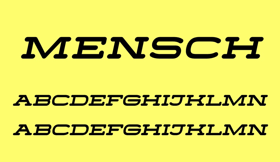 Menscho font