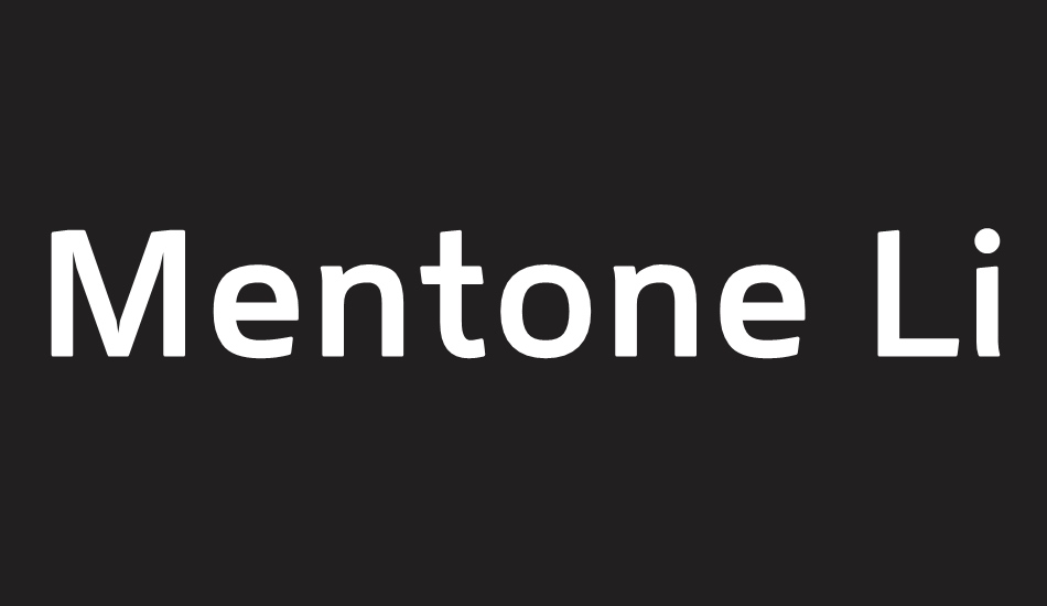 Mentone Lig font big