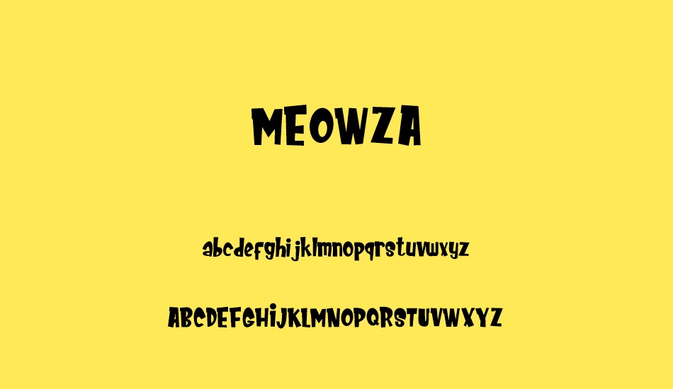 MEOWZA font