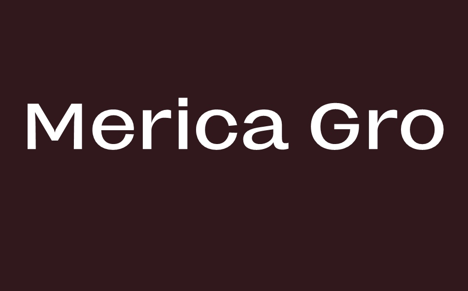 Merica Grotesk font big