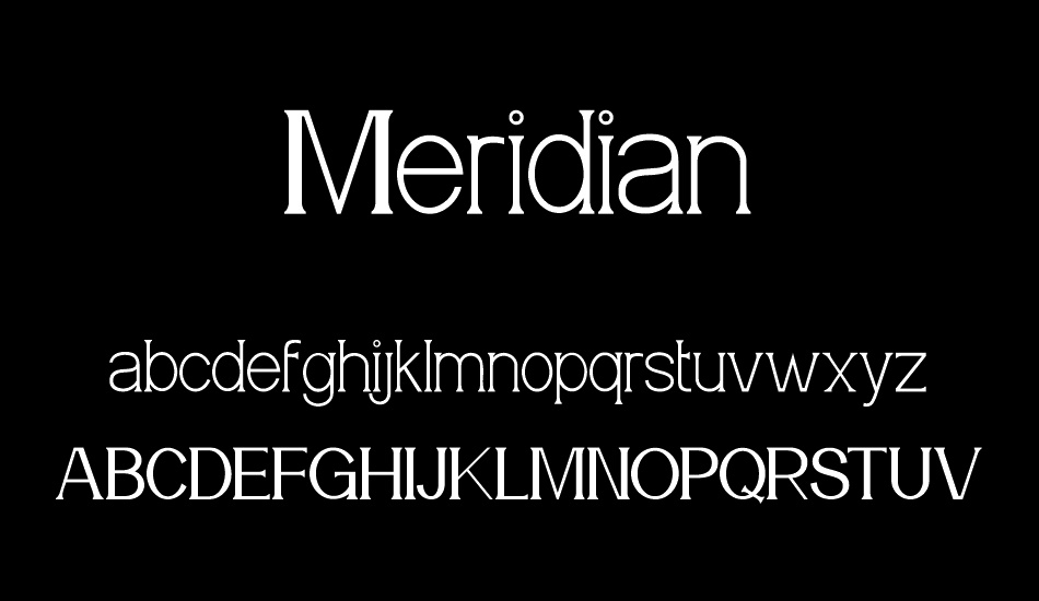 Meridian font