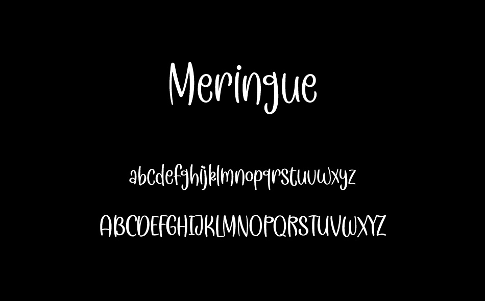 Meringue font