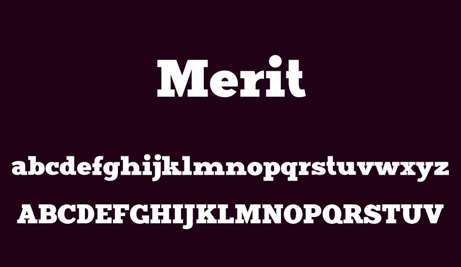 Merit font