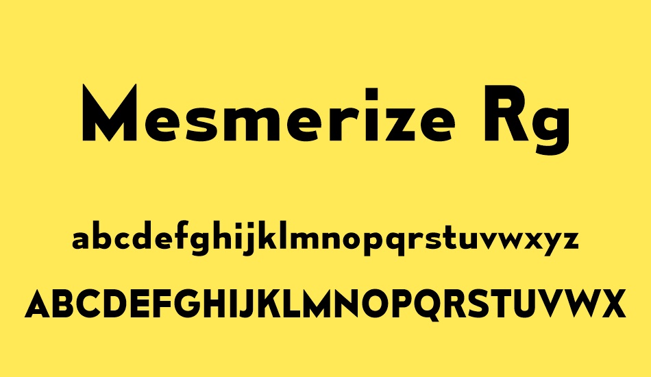 Mesmerize Rg font