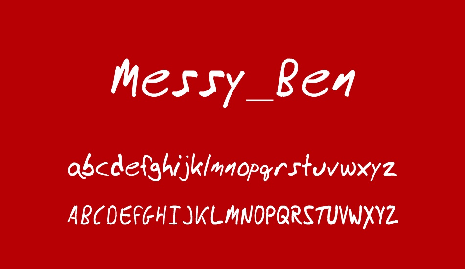 Messy_Ben font