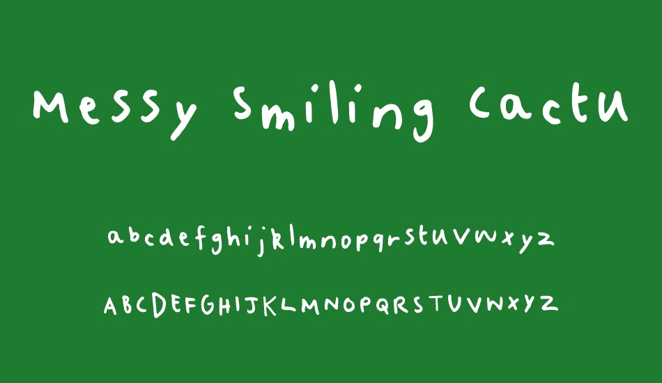 Messy Smiling Cactus font