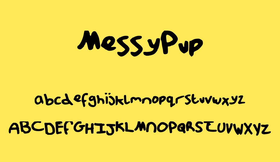 MessyPup font