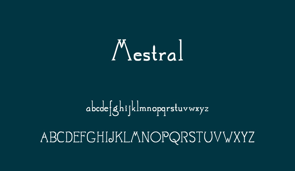 Mestral font