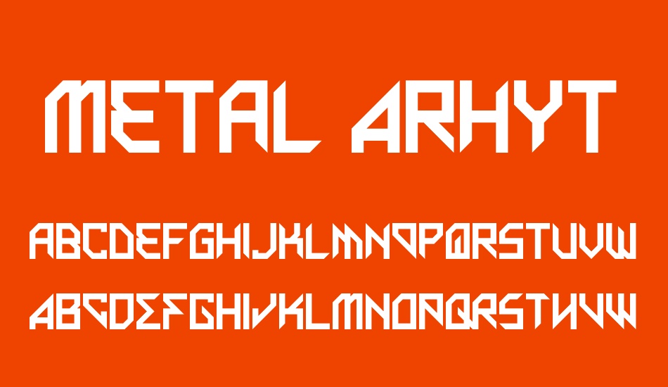 Metal Arhythmetic font