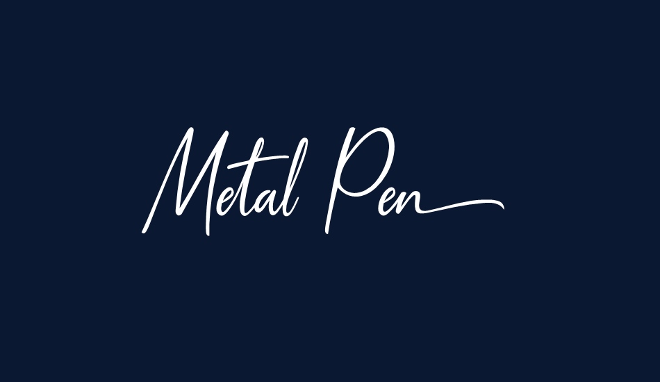 Metal Pen font big