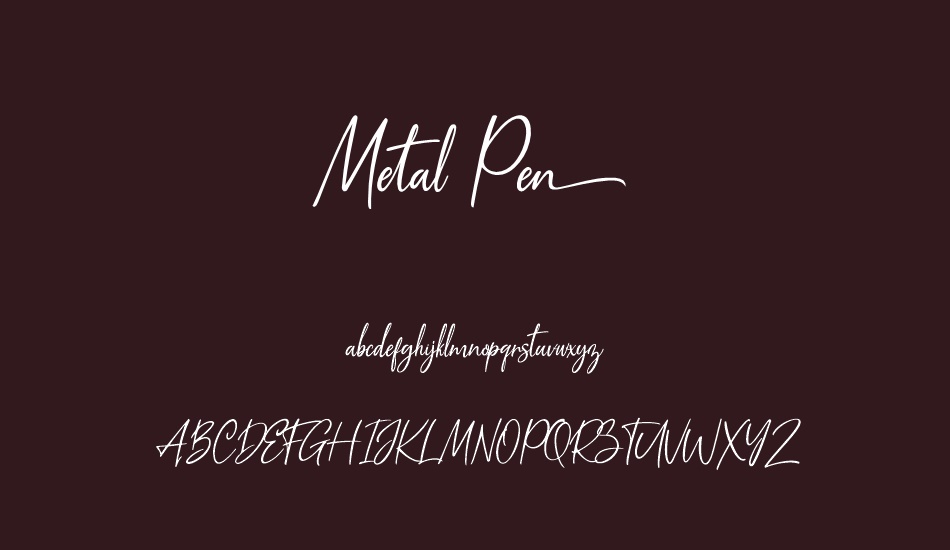 Metal Pen font