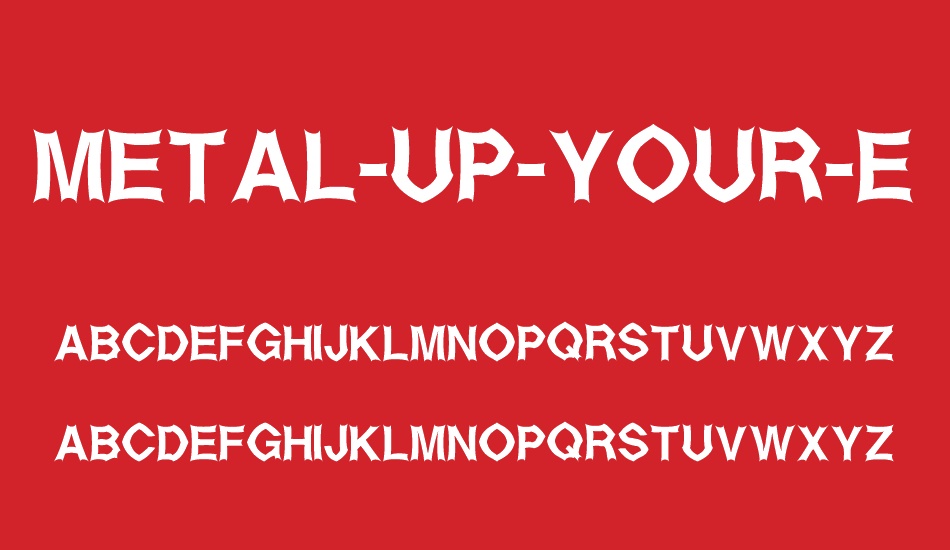 Metal-Up-Your-Ear font