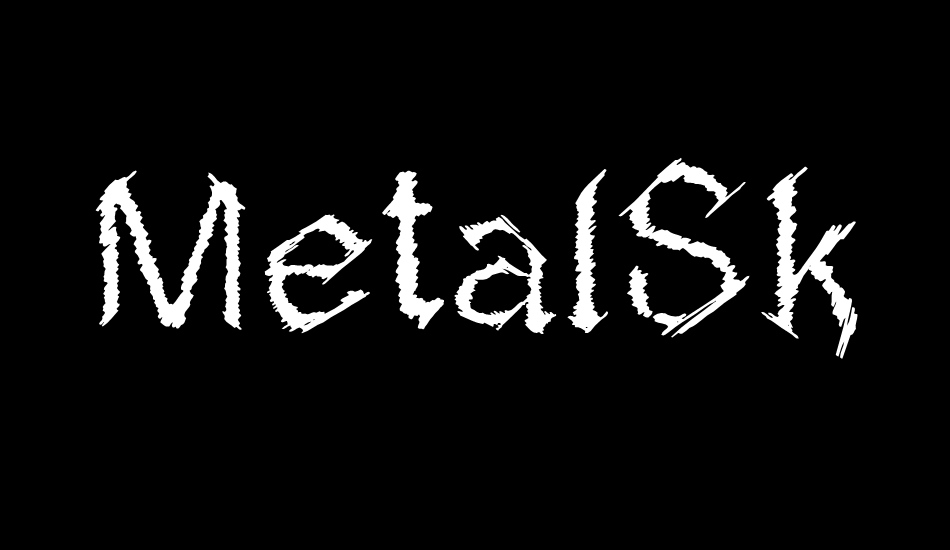 metalsketchvetica font big