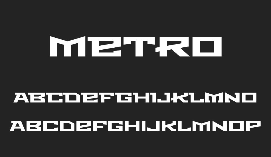 Metro free font