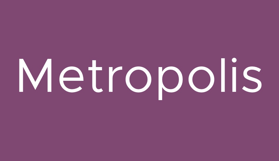 Metropolis font big